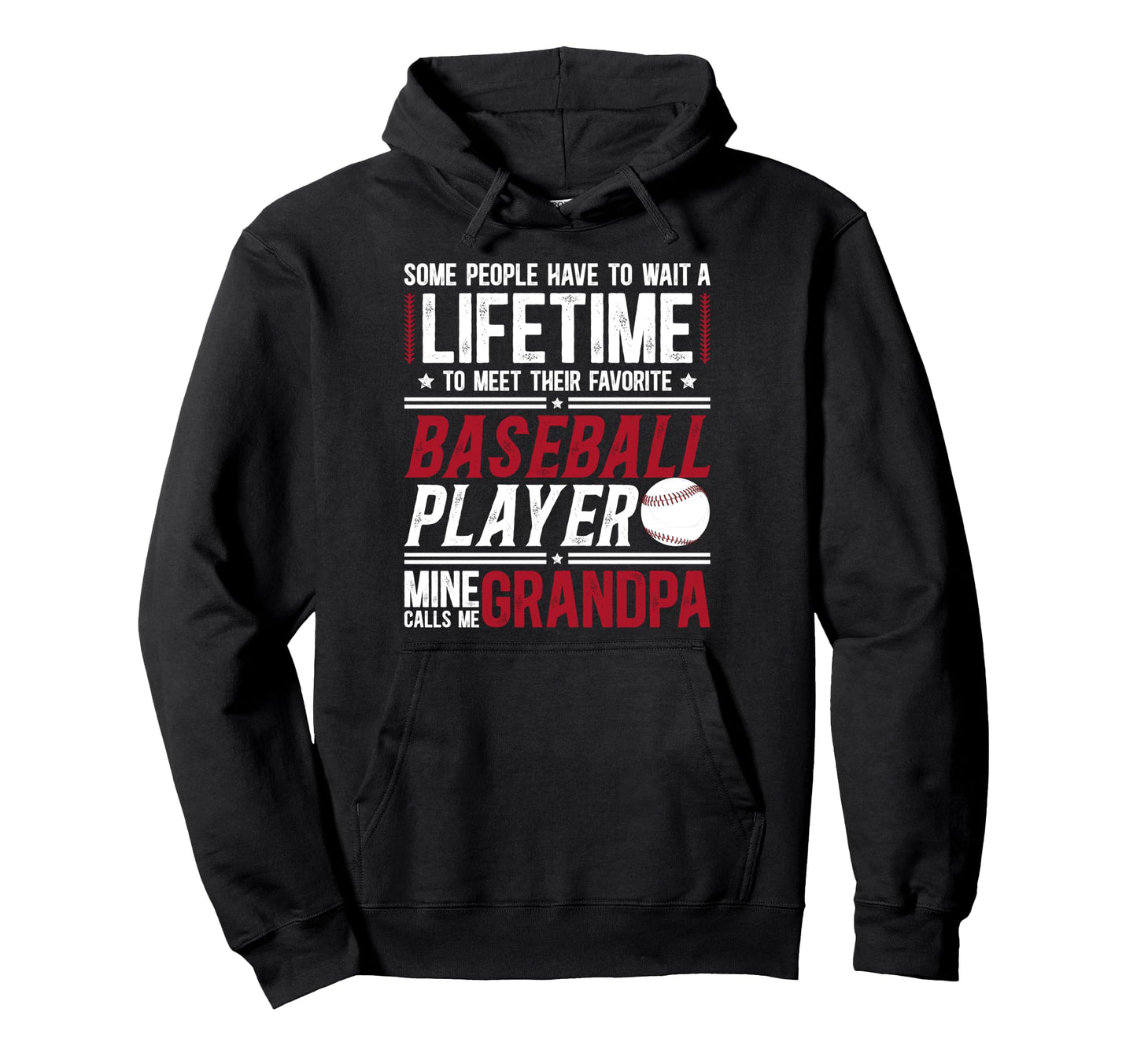 Baseball Grandpa Proud Grandpa Baseball Hoodie - Graphic Print for Adults - T-Shirt, Sweatshirt, Hoodie