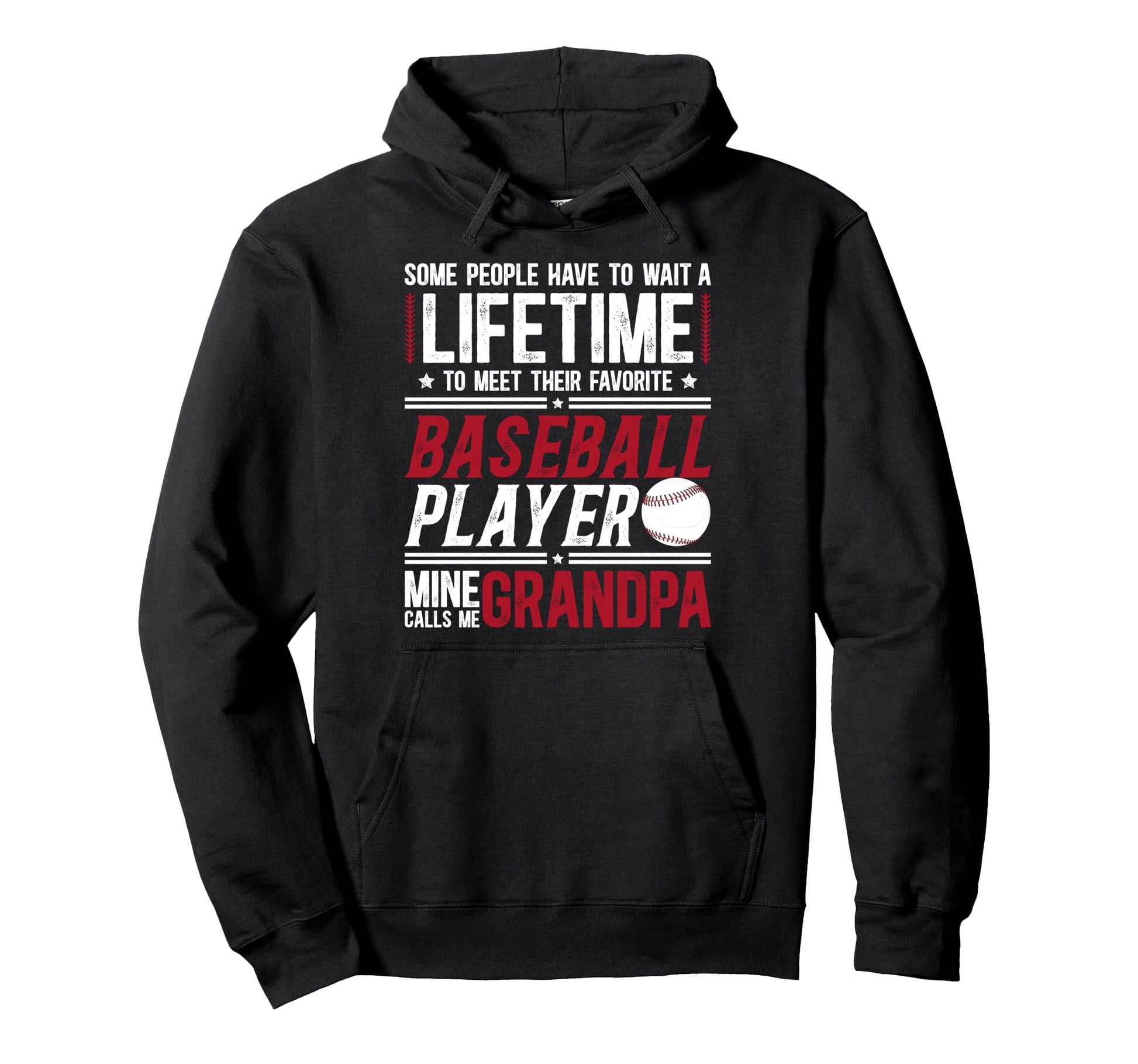 Baseball Grandpa Proud Grandpa Baseball Hoodie - Graphic Print for Adults - T-Shirt, Sweatshirt, Hoodie