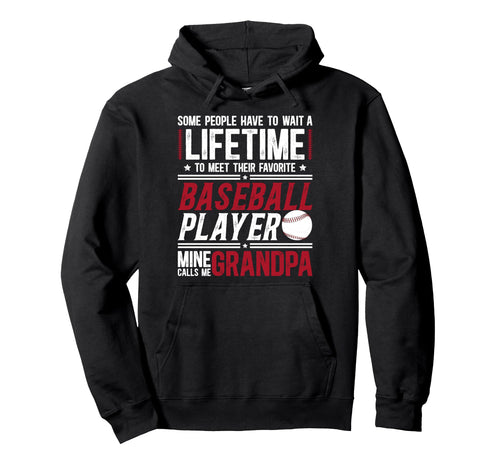 Baseball Grandpa Proud Grandpa Baseball Hoodie - Graphic Print for Adults - T-Shirt, Sweatshirt, Hoodie