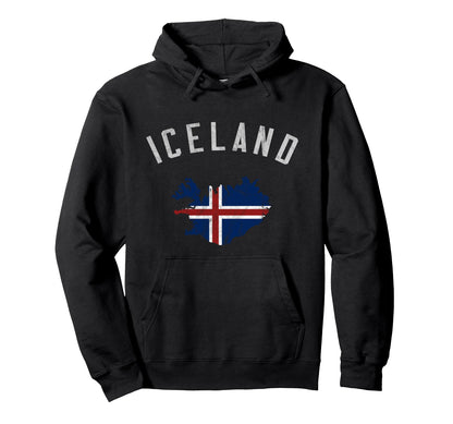 Varsity Iceland Flag Hoodie - Streetwear Style Unisex - T-Shirt, Sweatshirt, Hoodie