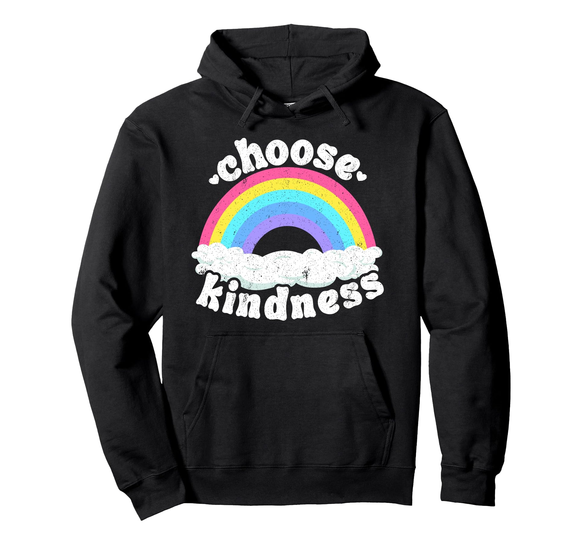 Positive Anti Bullying Rainbow Peace Hoodie - Novelty Apparel for Adults - T-Shirt, Sweatshirt, Hoodie