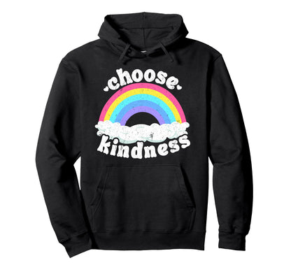 Positive Anti Bullying Rainbow Peace Hoodie - Novelty Apparel for Adults - T-Shirt, Sweatshirt, Hoodie