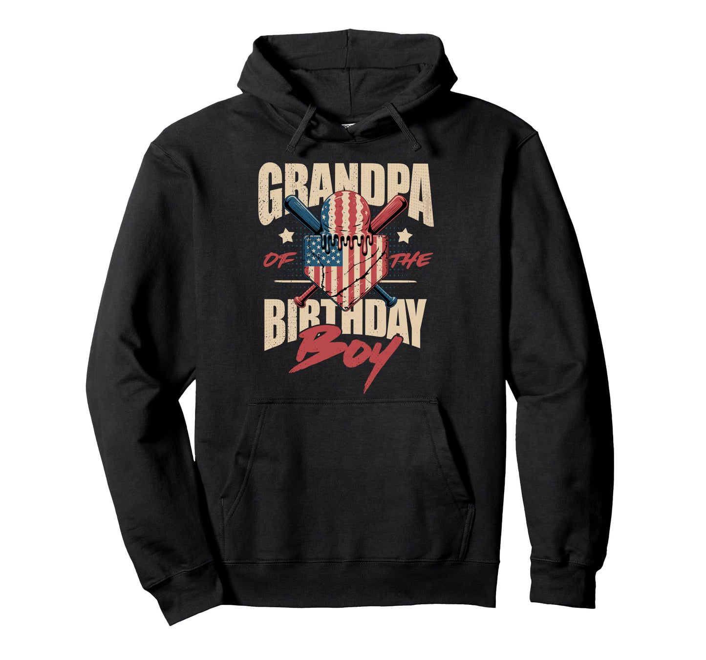 Grandpa Birthday Matching Baseball Birthday Hoodie - Graphic Print Unisex - T-Shirt, Sweatshirt, Hoodie