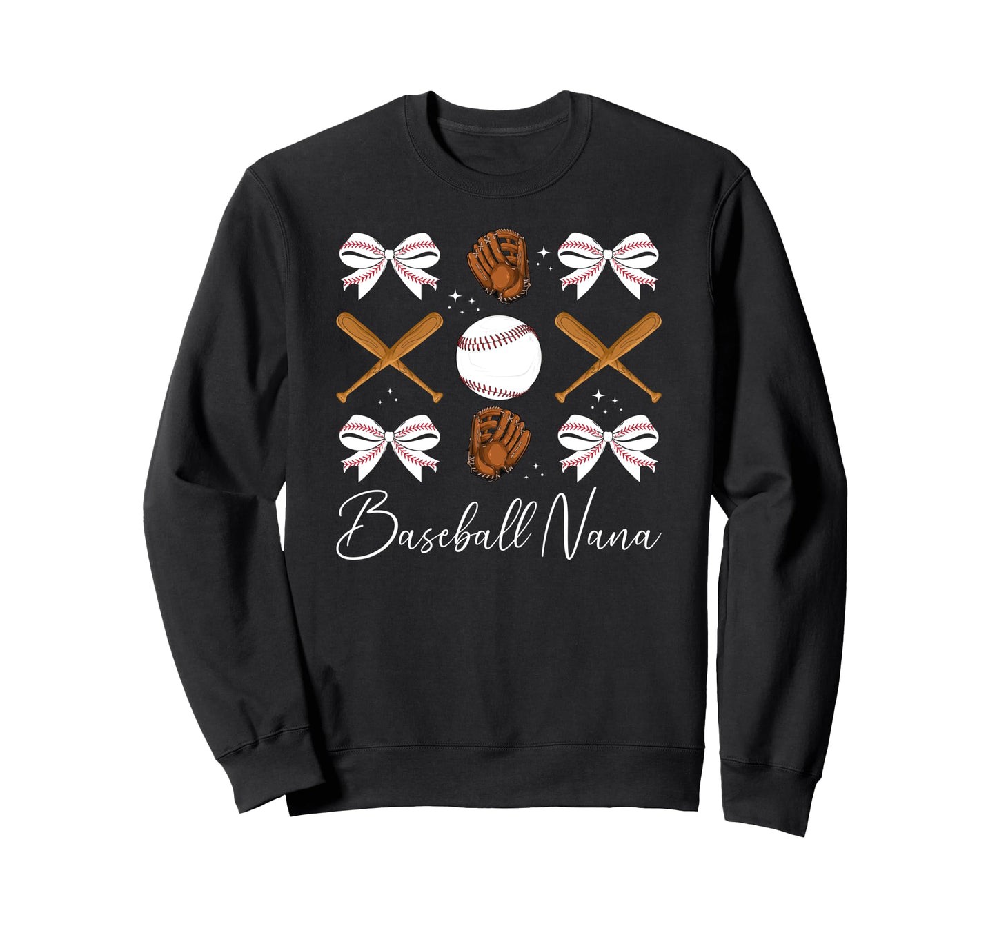 Baseball Nana Baseball Player Sweatshirt - Fun Novelty Design for Adults - T-Shirt, Sweatshirt, Hoodie