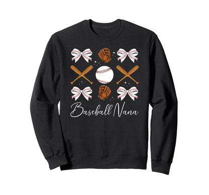 Baseball Nana Baseball Player Sweatshirt - Fun Novelty Design for Adults - T-Shirt, Sweatshirt, Hoodie
