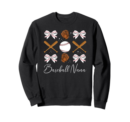 Baseball Nana Baseball Player Sweatshirt - Fun Novelty Design for Adults - T-Shirt, Sweatshirt, Hoodie
