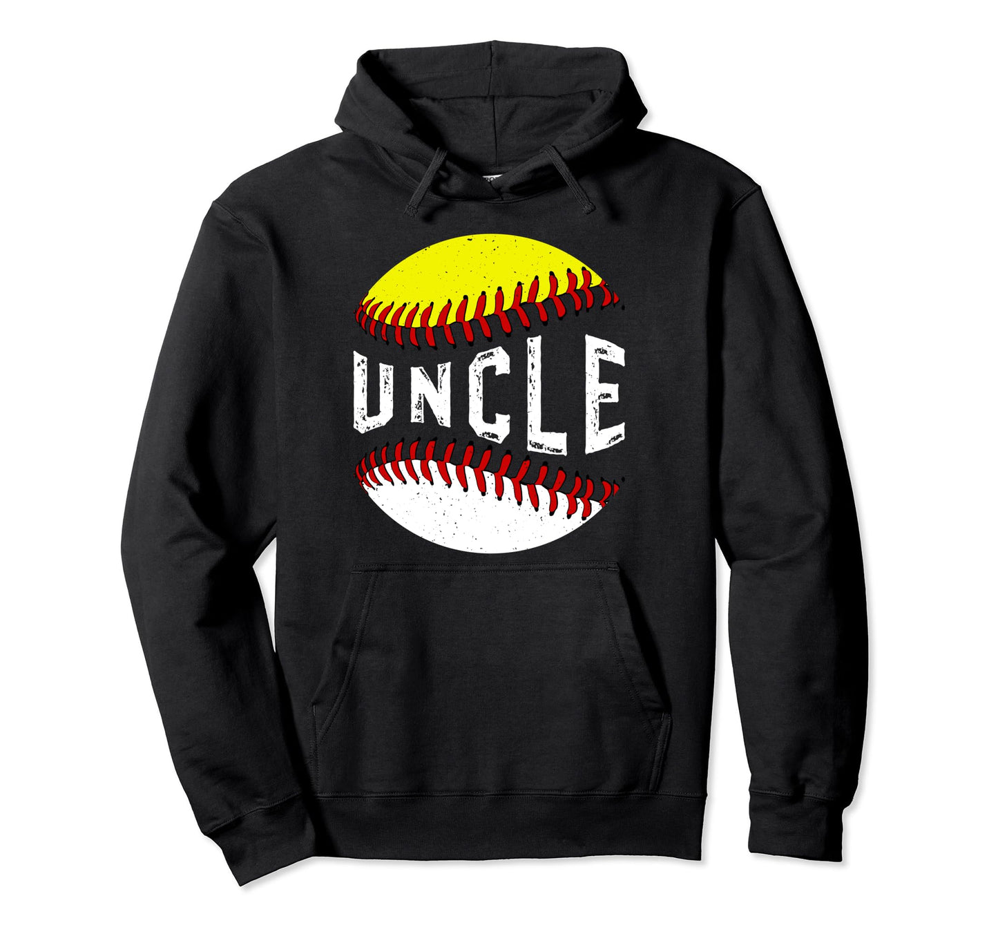 Baseball Softball Uncle Softball Hoodie - Custom Art Print for Adults - T-Shirt, Sweatshirt, Hoodie