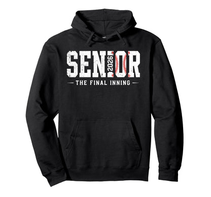 Last Day Baseball Senior 2026 Graduation Hoodie - Graphic Print Unisex - T-Shirt, Sweatshirt, Hoodie