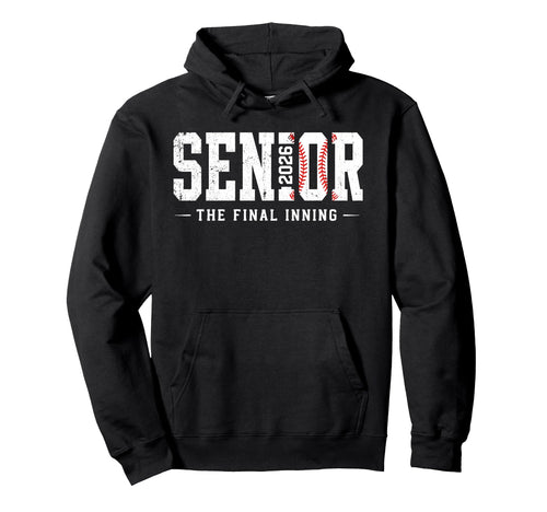 Last Day Baseball Senior 2026 Graduation Hoodie - Graphic Print Unisex - T-Shirt, Sweatshirt, Hoodie