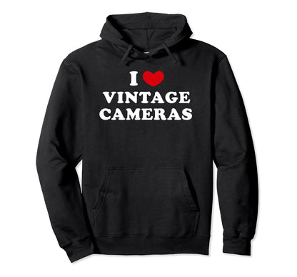 I Love Cameras I Heart Cameras Hoodie - Fun Novelty Design Unisex - T-Shirt, Sweatshirt, Hoodie