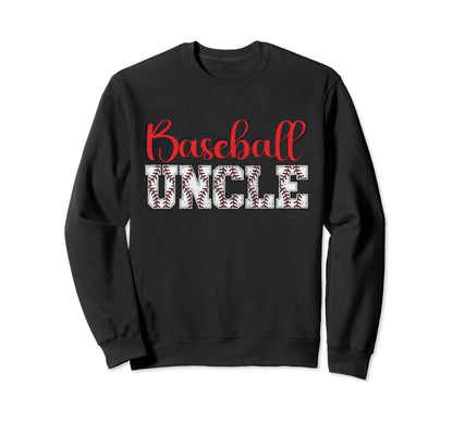 Baseball Uncle Funny Sporty Sweatshirt - Minimalist Print Men Women - T-Shirt, Sweatshirt, Hoodie