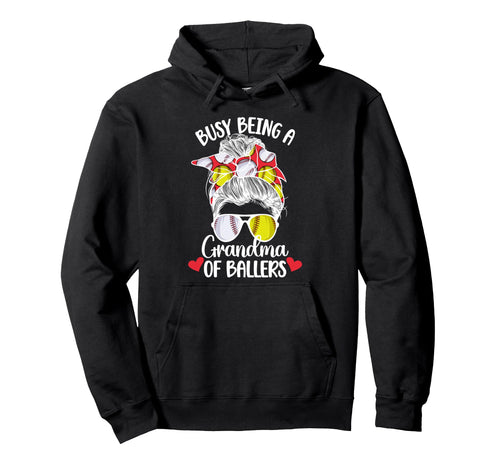 Grandma Ballers Softball Baseball Hoodie - Trendy Graphic for Adults - T-Shirt, Sweatshirt, Hoodie