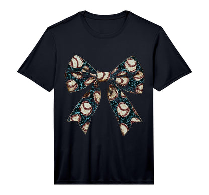 Baseball Coquette Bow Baseball Player T-Shirt - Trendy Graphic for Adults - T-Shirt, Sweatshirt, Hoodie