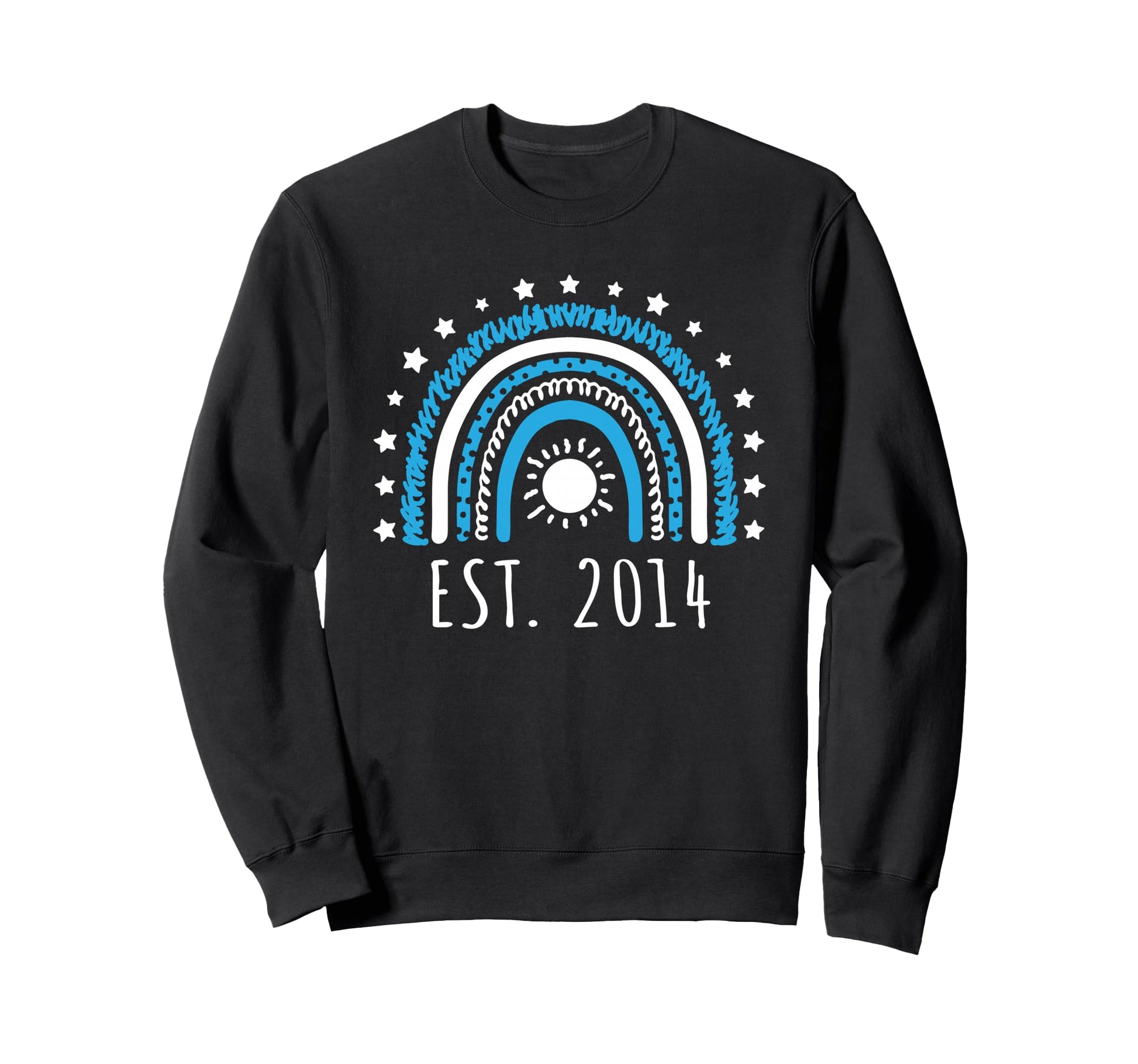 Est 2014 Rainbow Established 2014 Sweatshirt - Graphic Print Men Women - T-Shirt, Sweatshirt, Hoodie