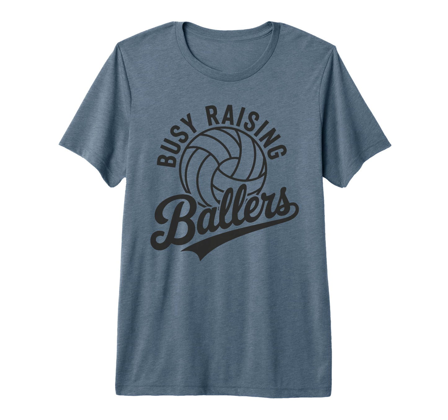 Raising Ballers Funny Mom Volleyball Tri T-Shirt - Graphic Print Men Women - T-Shirt, Sweatshirt, Hoodie