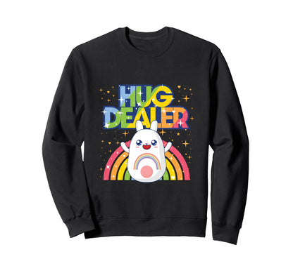 Bunny Hug Dealer Rainbow Cartoon Sweatshirt - Fun Novelty Design Unisex - T-Shirt, Sweatshirt, Hoodie