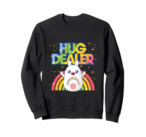 Bunny Hug Dealer Rainbow Cartoon Sweatshirt - Fun Novelty Design Unisex - T-Shirt, Sweatshirt, Hoodie