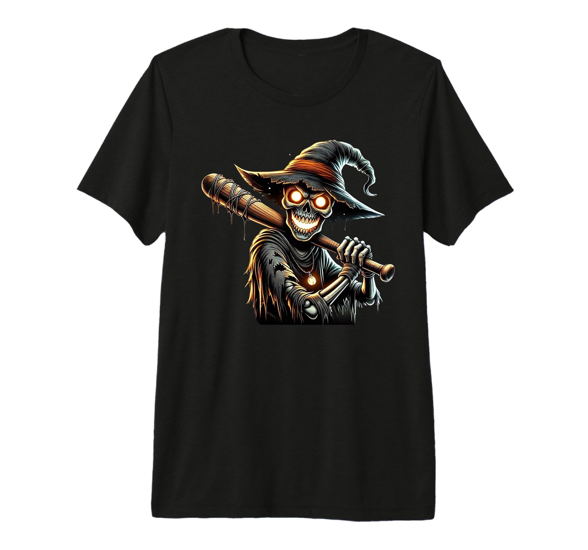 Skeleton Witch Baseball Player T-Shirt - Novelty Apparel for Adults - T-Shirt, Sweatshirt, Hoodie
