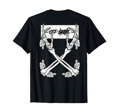 Off Skull Skeleton Backprint Aesthetic T-Shirt - Fun Novelty Design Unisex - T-Shirt, Sweatshirt, Hoodie