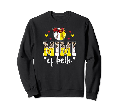 Mimi Both Leopard Baseball Softball Sweatshirt - Novelty Apparel Men Women - T-Shirt, Sweatshirt, Hoodie