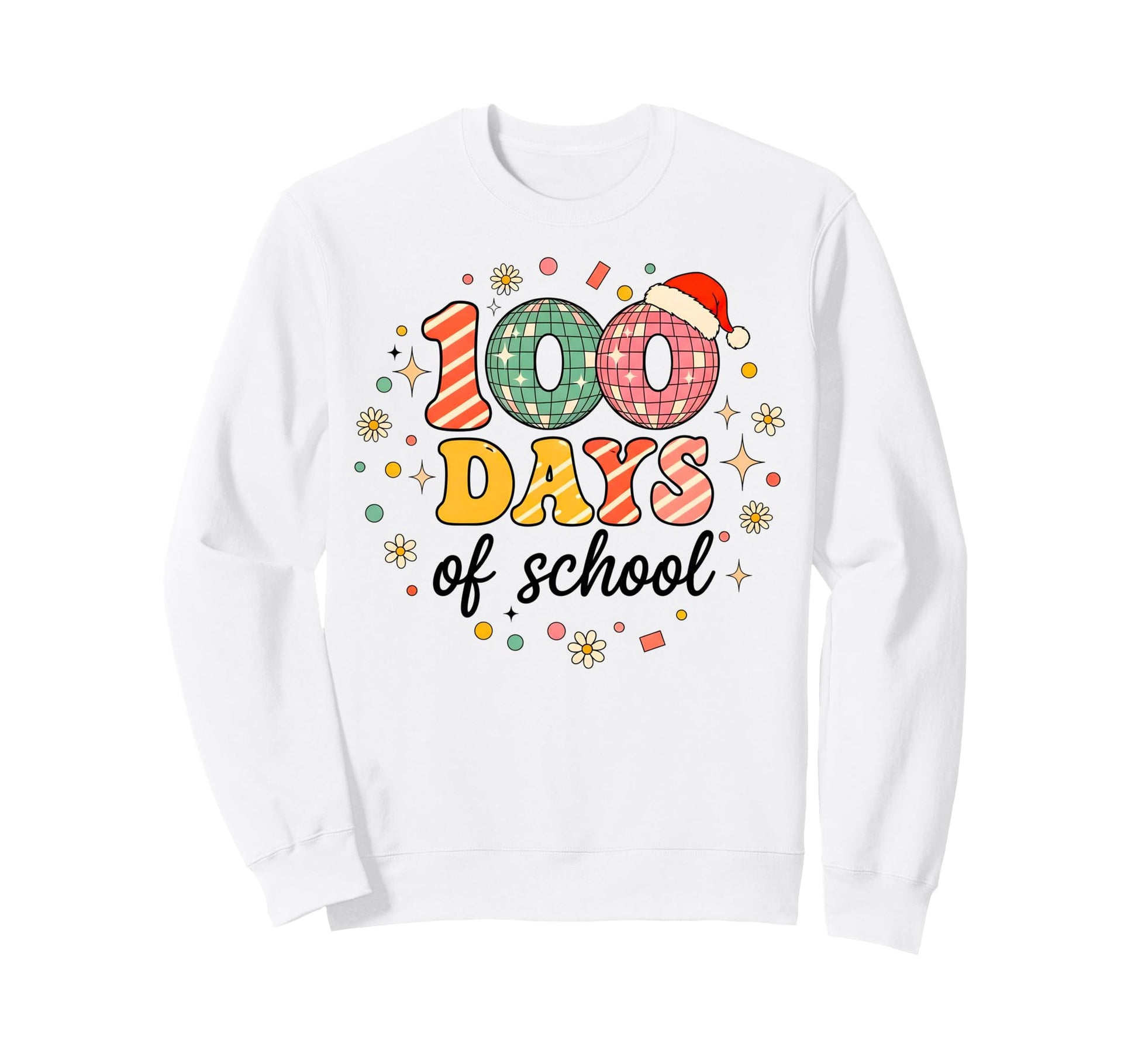 100 Days School Disco 100Th Day Sweatshirt - Unique Graphic Men Women - T-Shirt, Sweatshirt, Hoodie