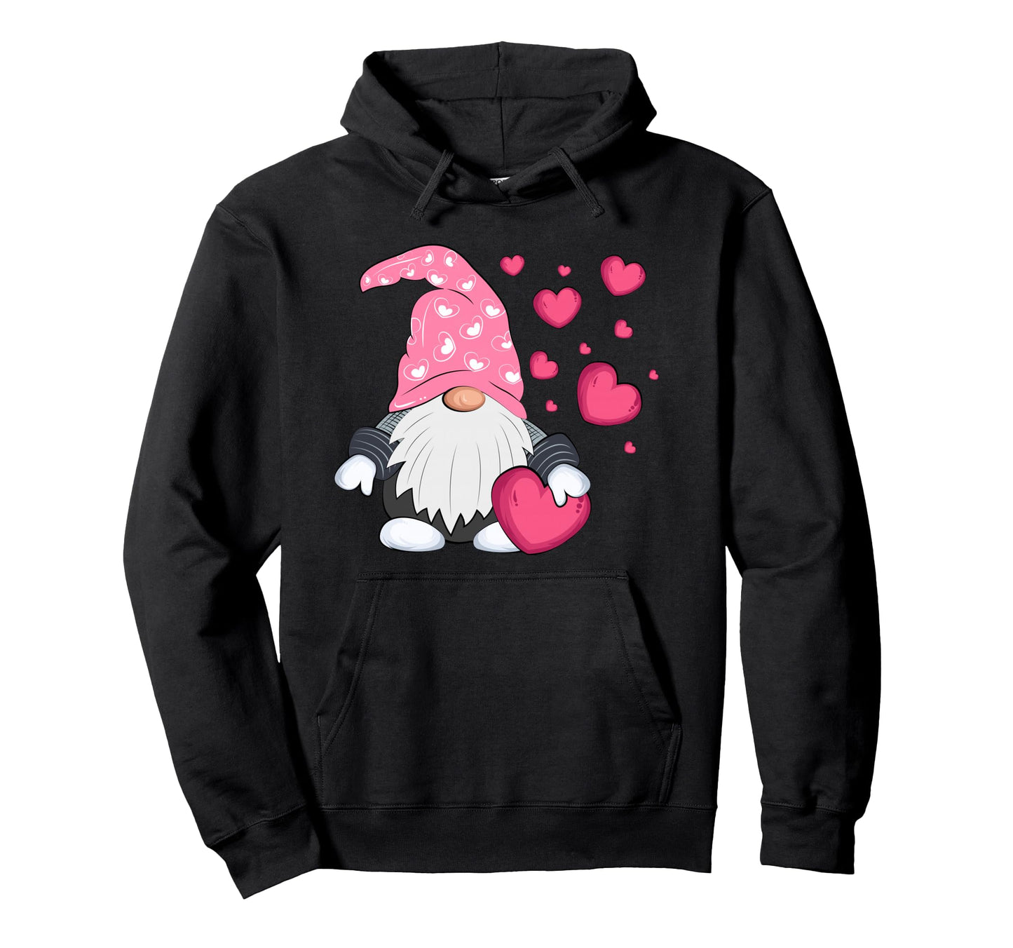 Valentine Gnome Holding Heart Balloon Hoodie - Aesthetic Graphic Unisex - T-Shirt, Sweatshirt, Hoodie