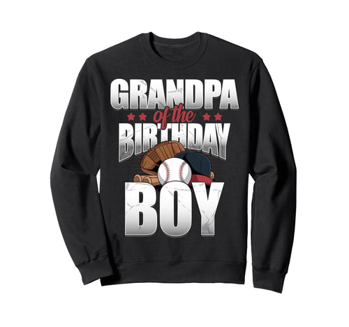 Grandpa Birthday Matching Baseball Sweatshirt - Custom Art Print Men Women - T-Shirt, Sweatshirt, Hoodie