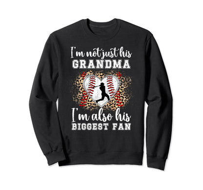 Biggest Fan Baseball Grandma Sweatshirt - Trendy Graphic Men Women - T-Shirt, Sweatshirt, Hoodie