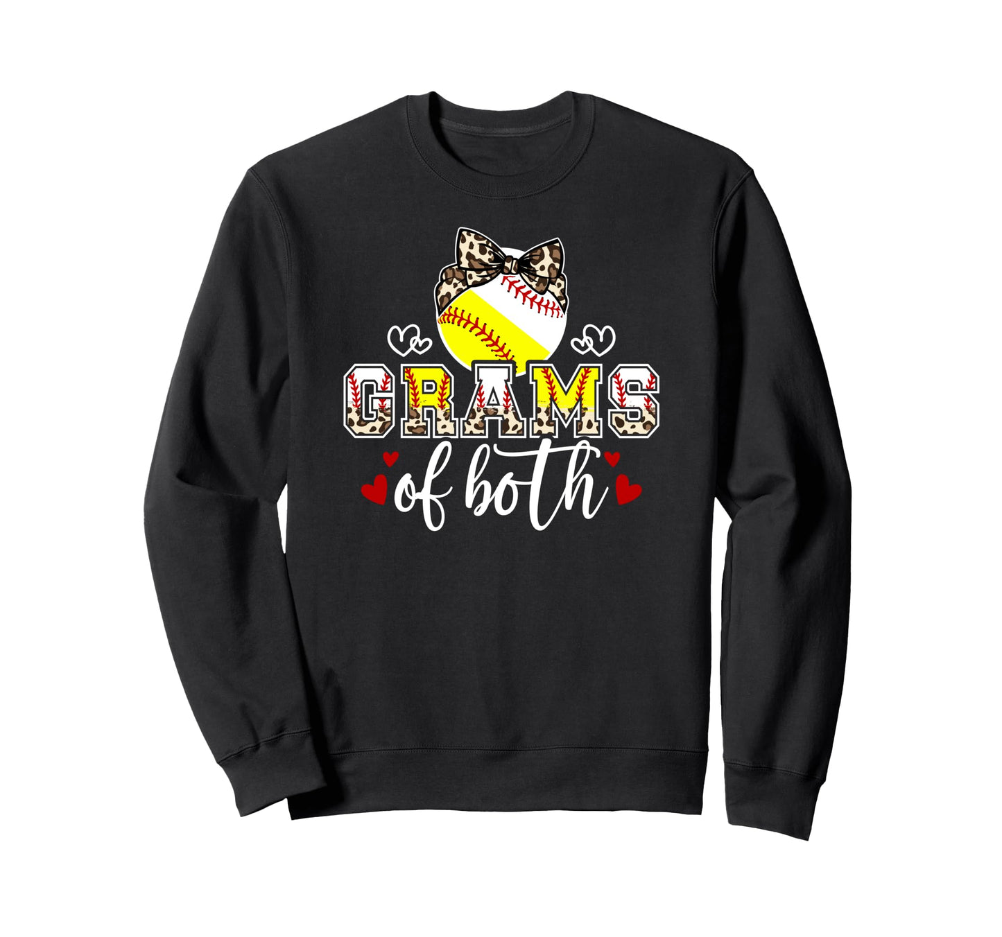 Grams Both Leopard Softball Sweatshirt - Casual Everyday Wear for Adults - T-Shirt, Sweatshirt, Hoodie