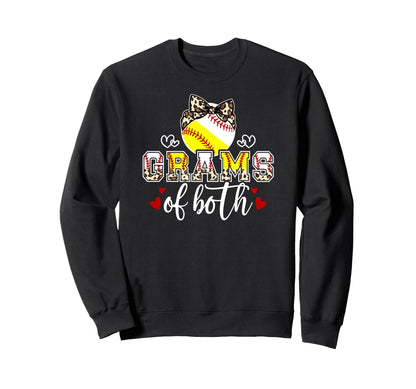 Grams Both Leopard Softball Sweatshirt - Casual Everyday Wear for Adults - T-Shirt, Sweatshirt, Hoodie