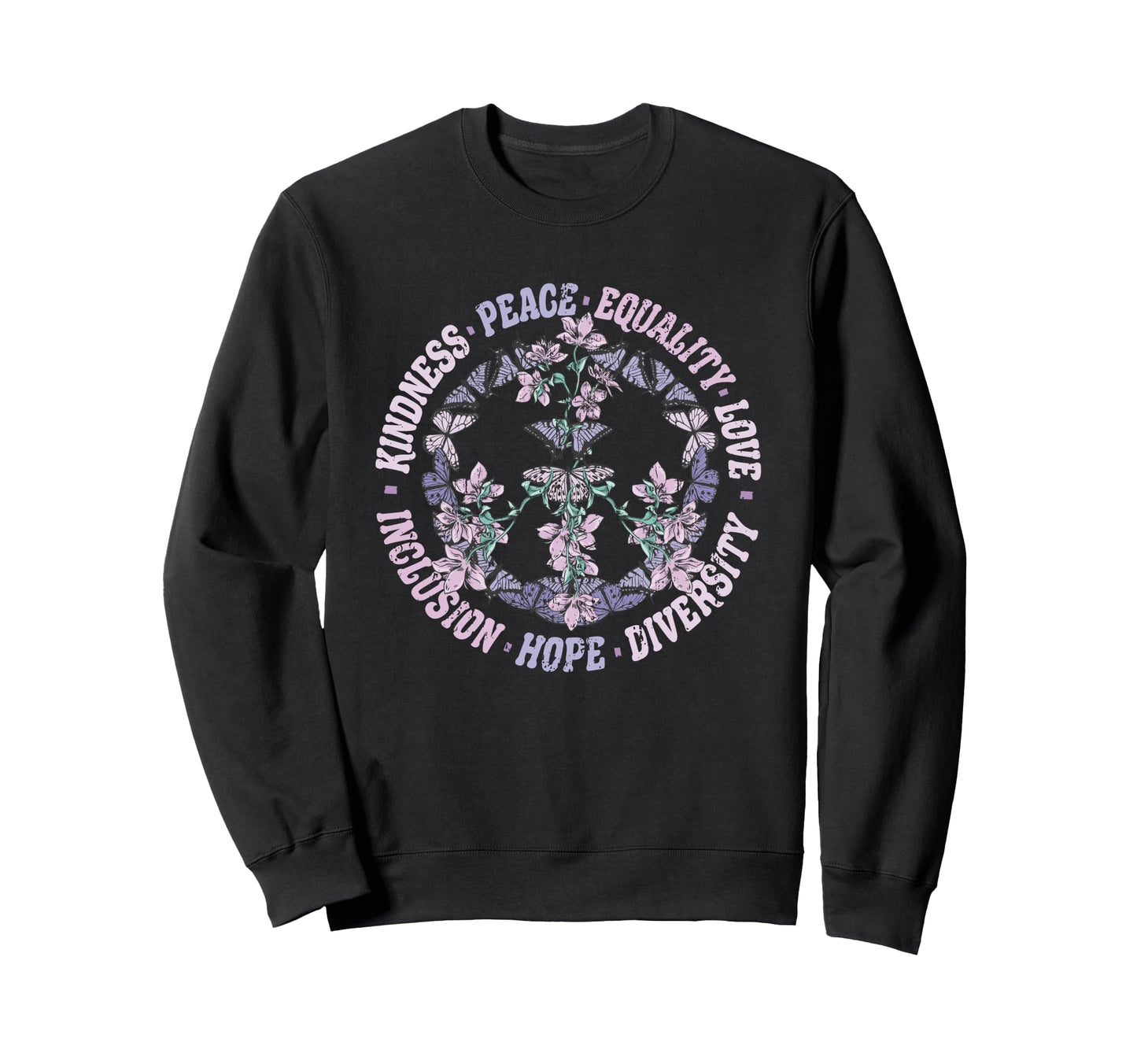 Diversity Equality Love Peace Human Sweatshirt - Minimalist Print Unisex - T-Shirt, Sweatshirt, Hoodie
