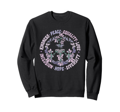 Diversity Equality Love Peace Human Sweatshirt - Minimalist Print Unisex - T-Shirt, Sweatshirt, Hoodie