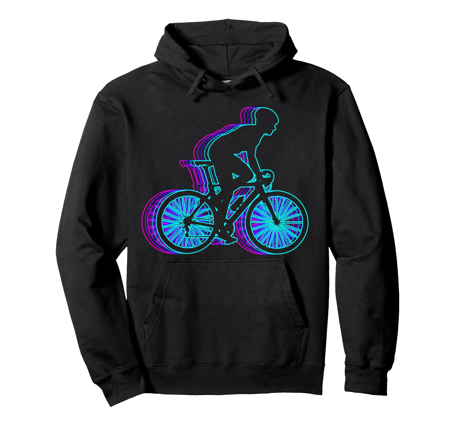Bicycling Biker Cyclist Bicycle Vaporwave Hoodie - Trendy Graphic Unisex - T-Shirt, Sweatshirt, Hoodie