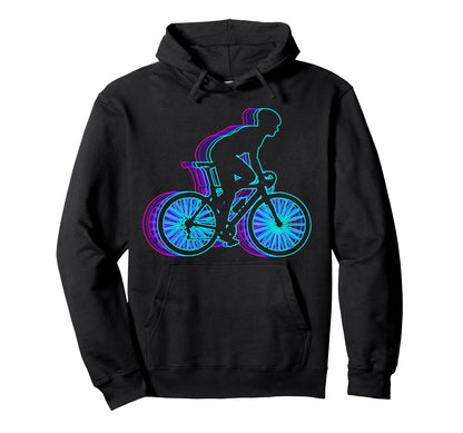 Bicycling Biker Cyclist Bicycle Vaporwave Hoodie - Trendy Graphic Unisex - T-Shirt, Sweatshirt, Hoodie