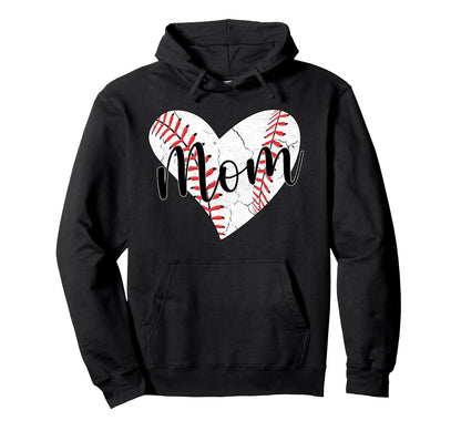 Baseball Mom Grandma Mothers Day Baseball Hoodie - Unique Graphic Unisex - T-Shirt, Sweatshirt, Hoodie