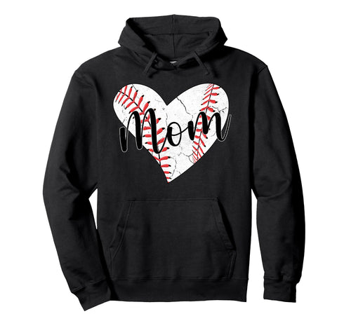 Baseball Mom Grandma Mothers Day Baseball Hoodie - Unique Graphic Unisex - T-Shirt, Sweatshirt, Hoodie