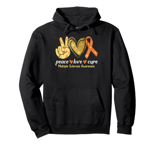 Peace Love Cure Family Support Multiple Hoodie - Fun Novelty Design Unisex - T-Shirt, Sweatshirt, Hoodie