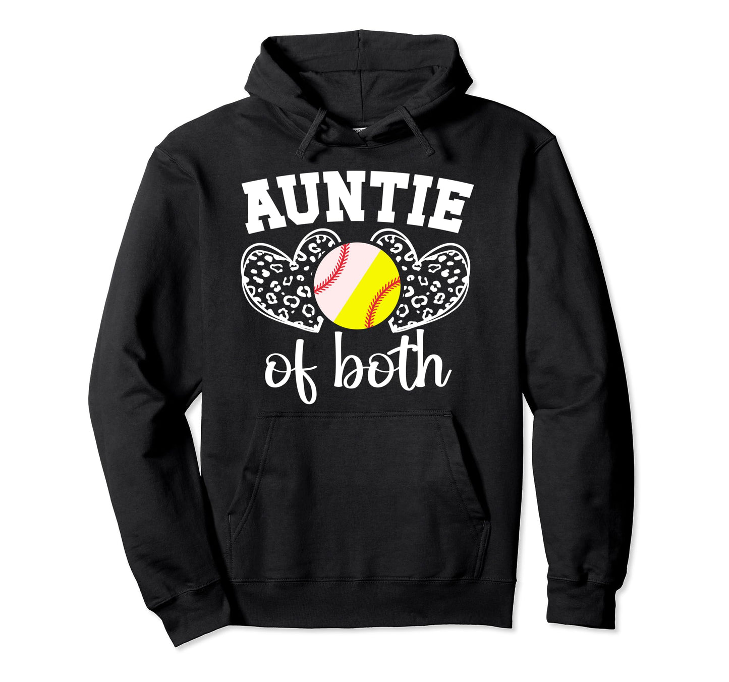Auntie Both Baseball Softball Aunt Hoodie - Aesthetic Graphic Men Women - T-Shirt, Sweatshirt, Hoodie