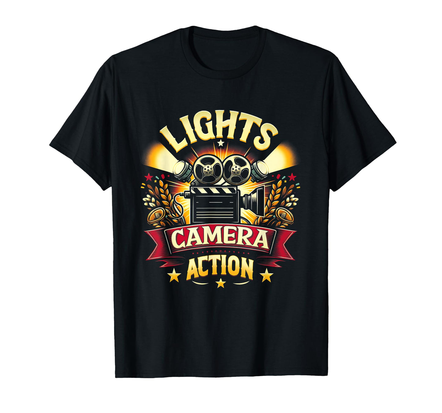 Lights Director Camera Movie Action T-Shirt - Unique Graphic Men Women - T-Shirt, Sweatshirt, Hoodie