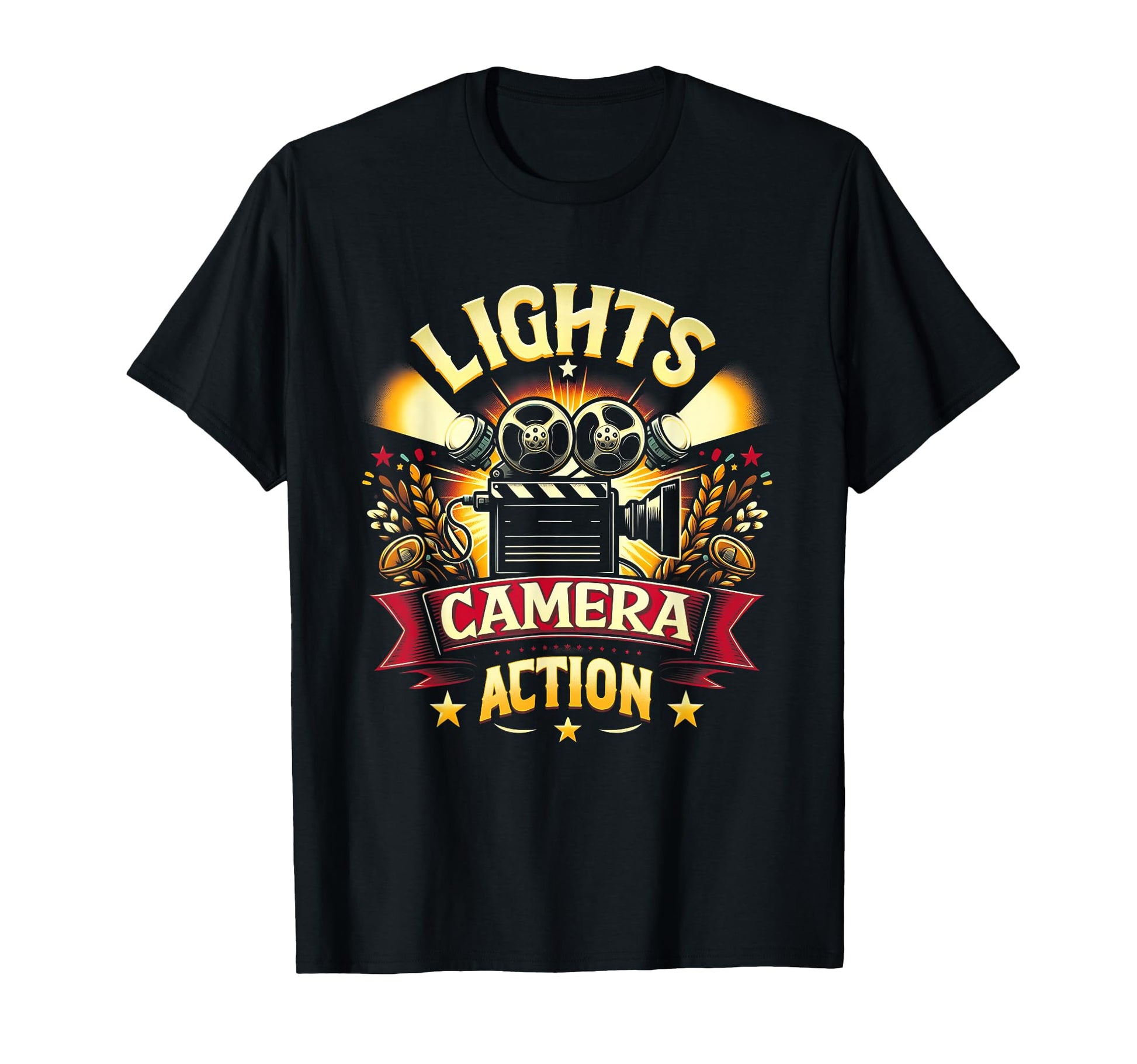 Lights Director Camera Movie Action T-Shirt - Unique Graphic Men Women - T-Shirt, Sweatshirt, Hoodie