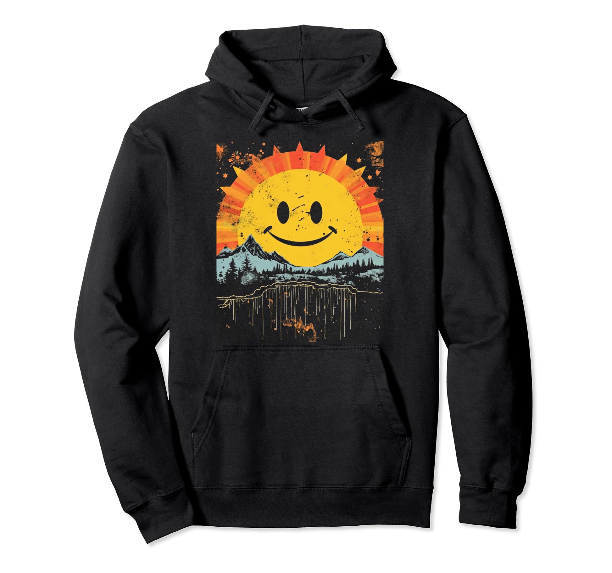 Sun Boho Groovy Sunshine Grunge 10 Hoodie - Casual Everyday Wear for Adults - T-Shirt, Sweatshirt, Hoodie