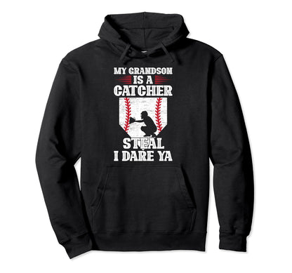 My Grandson Is Baseball Catcher Mimi Hoodie - Novelty Apparel Unisex - T-Shirt, Sweatshirt, Hoodie