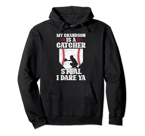 My Grandson Is Baseball Catcher Mimi Hoodie - Novelty Apparel Unisex - T-Shirt, Sweatshirt, Hoodie