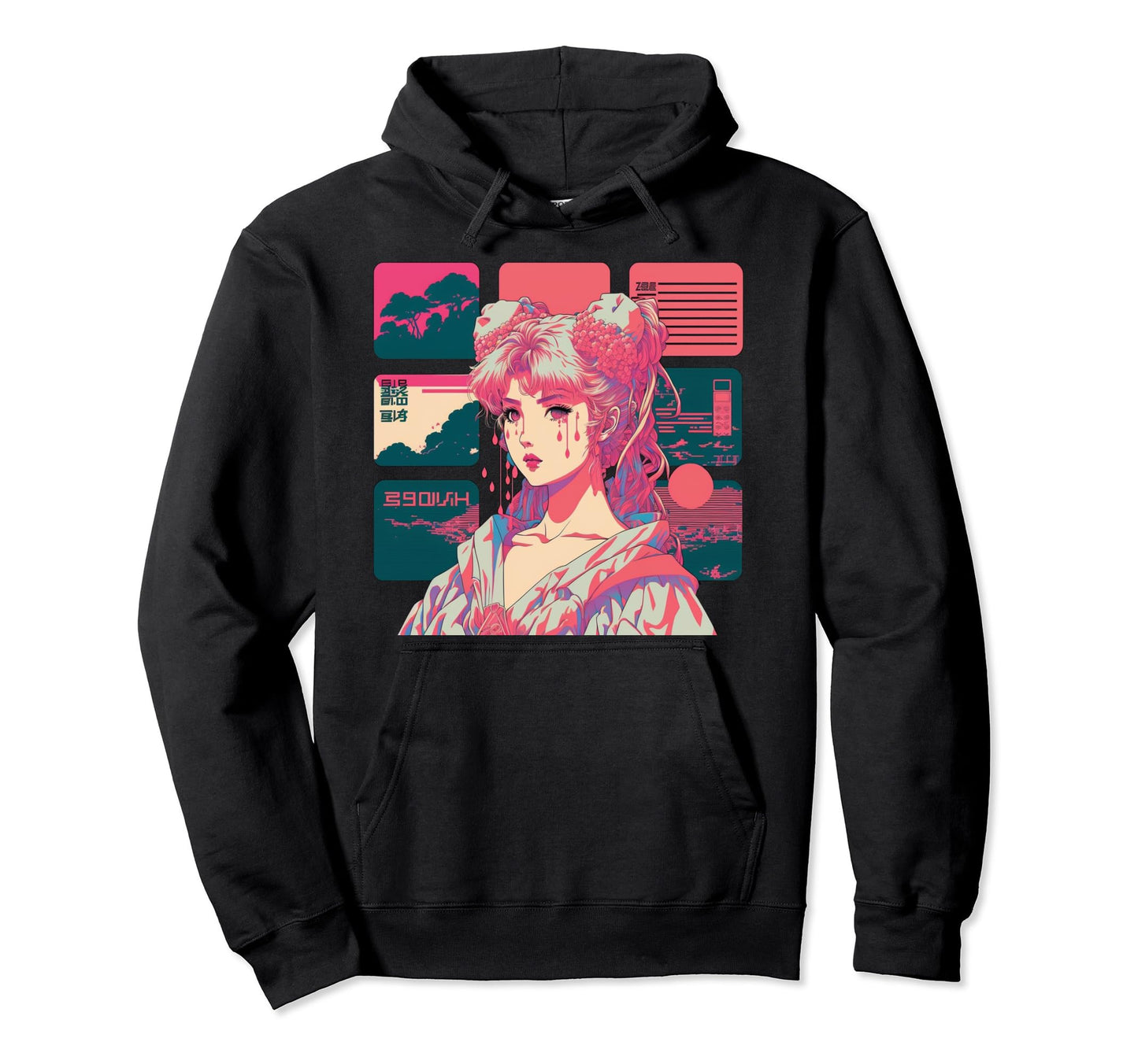 Vaporwave Aesthetic 90S Egirl Hoodie - Casual Everyday Wear Men Women - T-Shirt, Sweatshirt, Hoodie