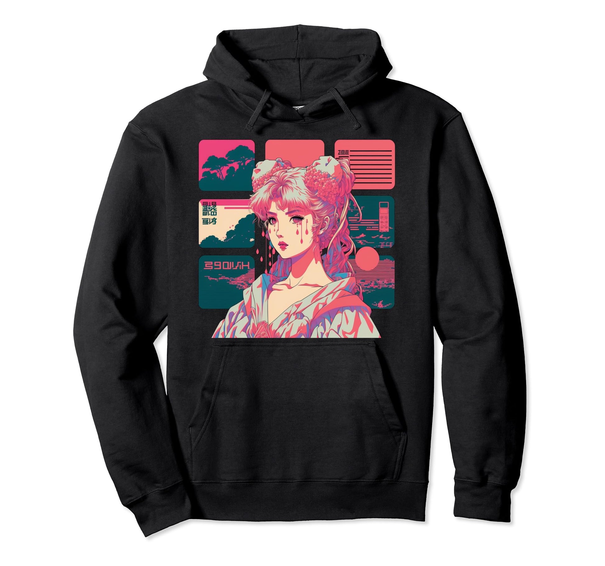 Vaporwave Aesthetic 90S Egirl Hoodie - Casual Everyday Wear Men Women - T-Shirt, Sweatshirt, Hoodie