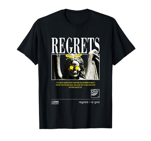 Regrets Graffiti Angel Aesthetic T-Shirt - Aesthetic Graphic Men Women - T-Shirt, Sweatshirt, Hoodie