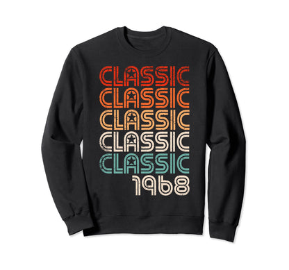 1968 Rainbow Born 1968 Birthday Sweatshirt - Novelty Apparel for Adults - T-Shirt, Sweatshirt, Hoodie