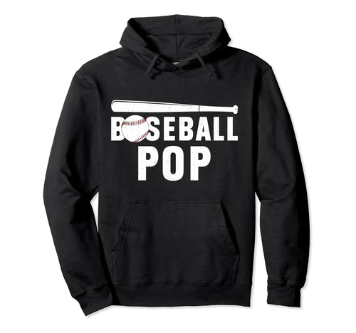Baseball Pop Proud Grandpa Pop Baseball Hoodie - Graphic Print Men Women - T-Shirt, Sweatshirt, Hoodie