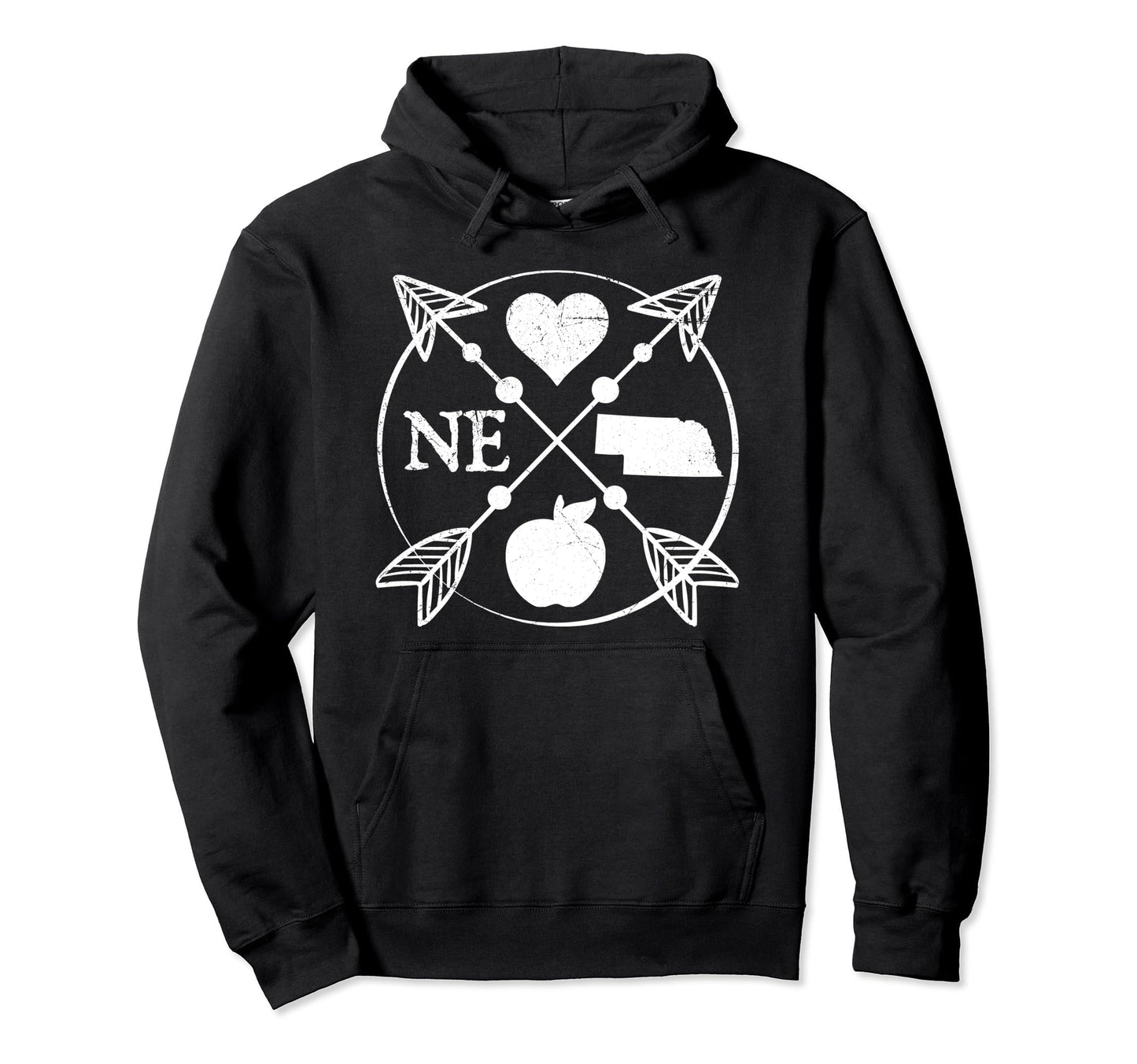 Nebraska Teacher Arrow Home State Hoodie - Casual Everyday Wear for Adults - T-Shirt, Sweatshirt, Hoodie