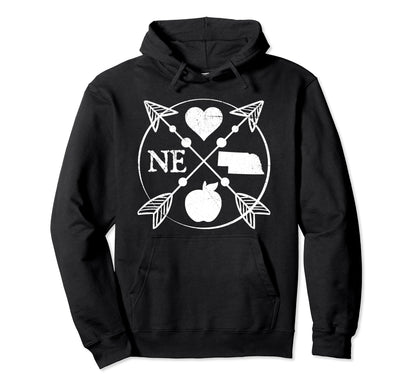 Nebraska Teacher Arrow Home State Hoodie - Casual Everyday Wear for Adults - T-Shirt, Sweatshirt, Hoodie